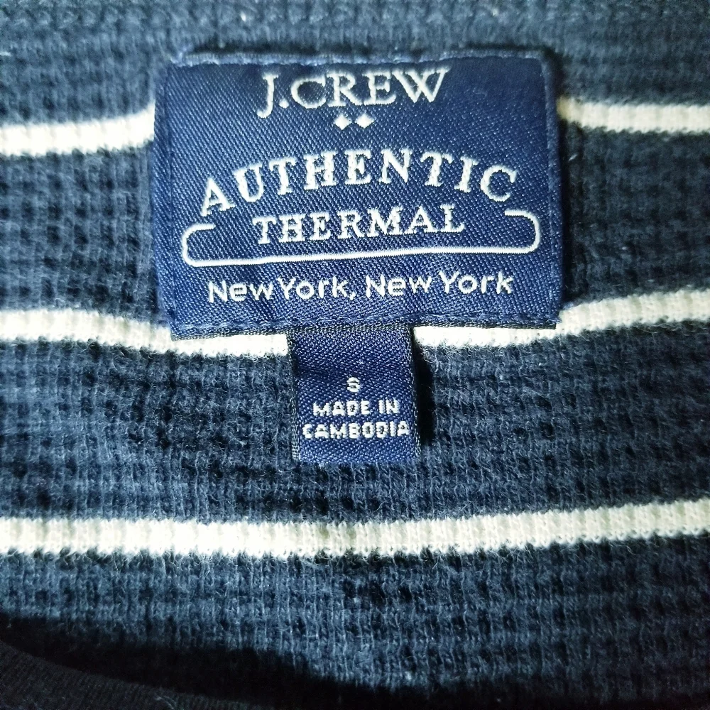 J. CREW AUTHENTIC THERMAL OVERSIZED LONG SLEEVE SHIRT SIZE SMALL 100% COTTON